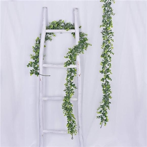 5 Sets of 2 Pack Artificial Eucalyptus Garland, Fake Eucalyptus Greenery Garland - Picture 2 of 6